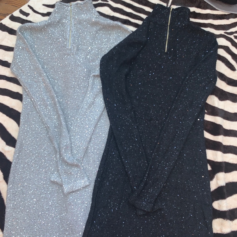 Two sweater dresses & a sweater